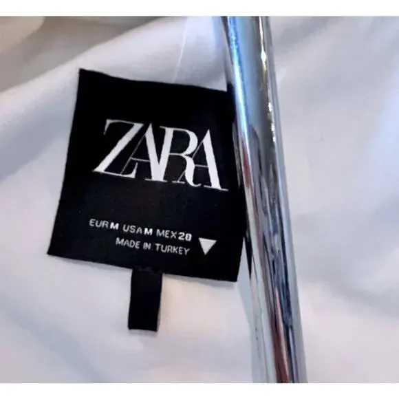 ZARA Tie Front Crop Top White Sleeveless Glam Coquette Luxury Capsule Size MED - Picture 6 of 9